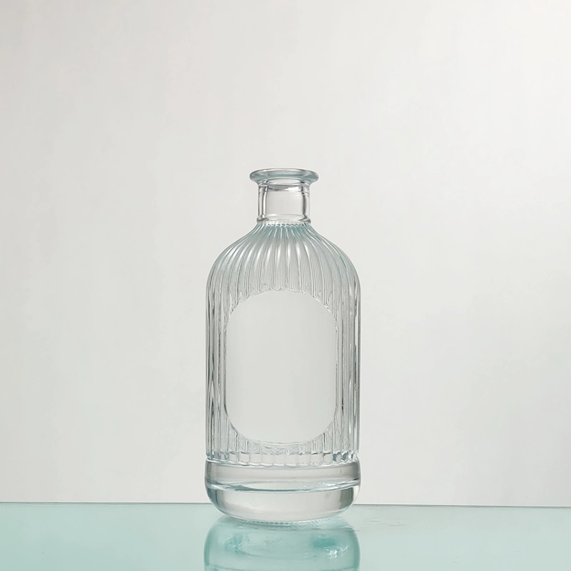 750ml Glass Bottles Glass Packaging for Brandy Rum Vodka Whisky Gin 1 Liter Bottle Liquor Bottle