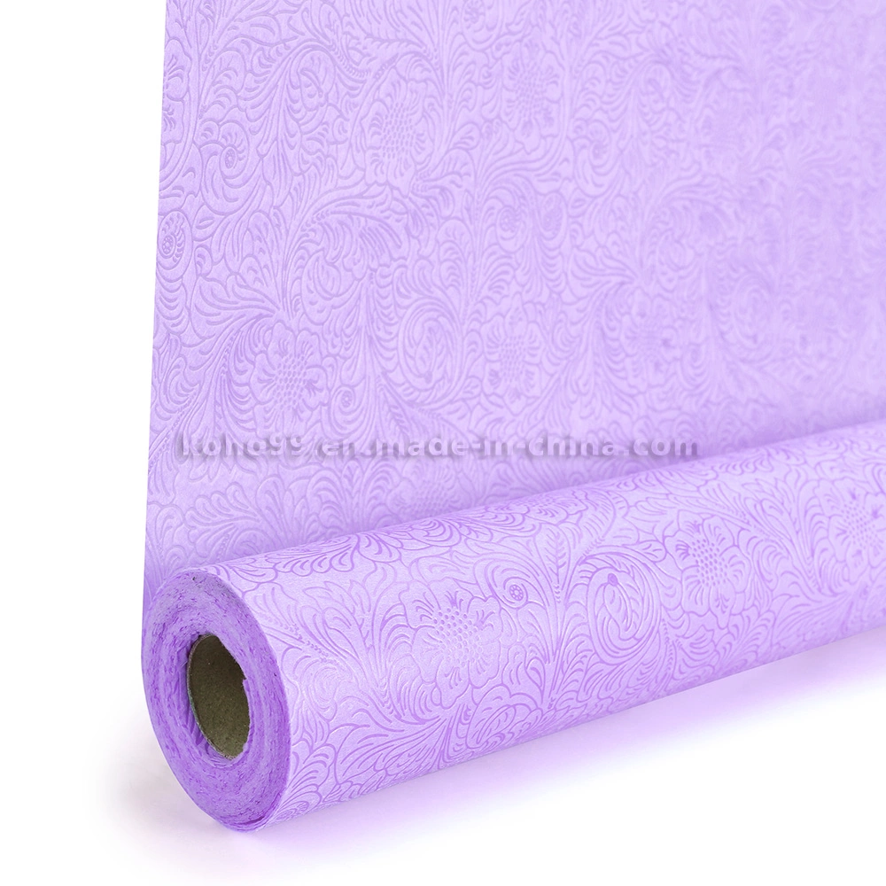 Light Purple Polypropylene Embossed Non Woven Fabric for Tablecloth
