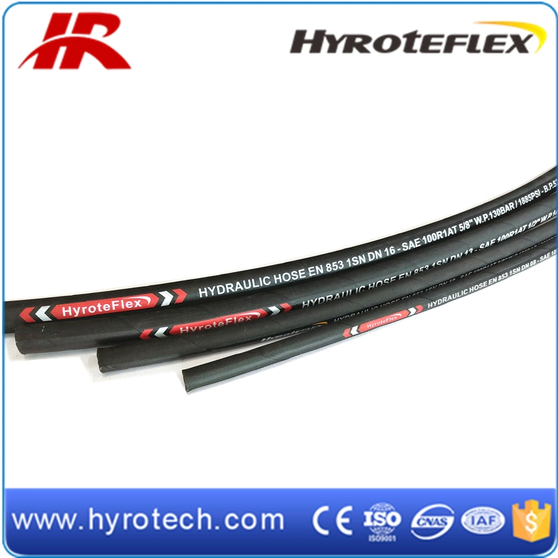 3/8 Inch High Pressure Hydraulic One Steel Braid Oil Resistant Rubber Hose SAE 100r1