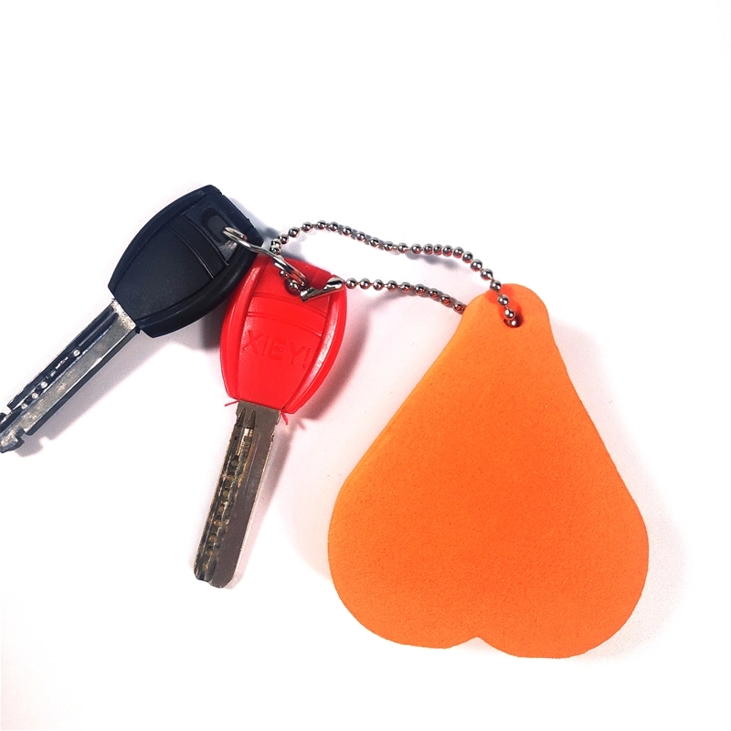 Orange Heart Keyrings Keychain Floating Several Keys Premium EVA Croc Keychain EVA Foam Key Chain Floating Keychain