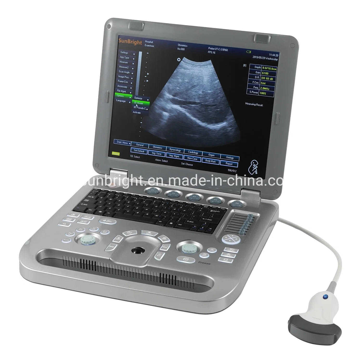 Full Digital B Mode Ultrasound Doppler 3D Medical Ultrasound Machine Diagnostic System