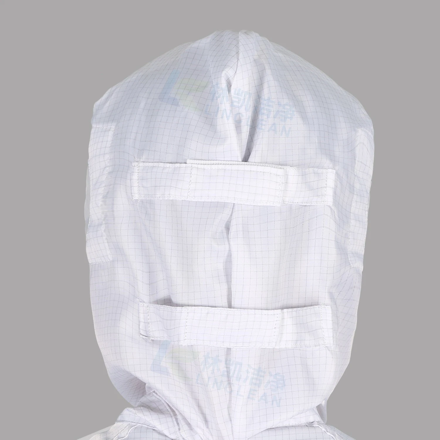 Taller antiestático ESD uniforme resistente al polvo White 5mm Grid Side Zipper Paño de trabajo ropa de limpieza ESD