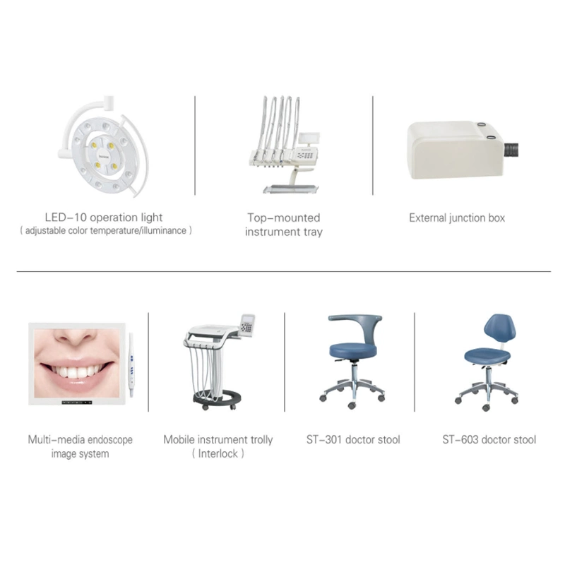 Fábrica fornecimento de equipamentos dentários bom preço Suntem Dental Chair