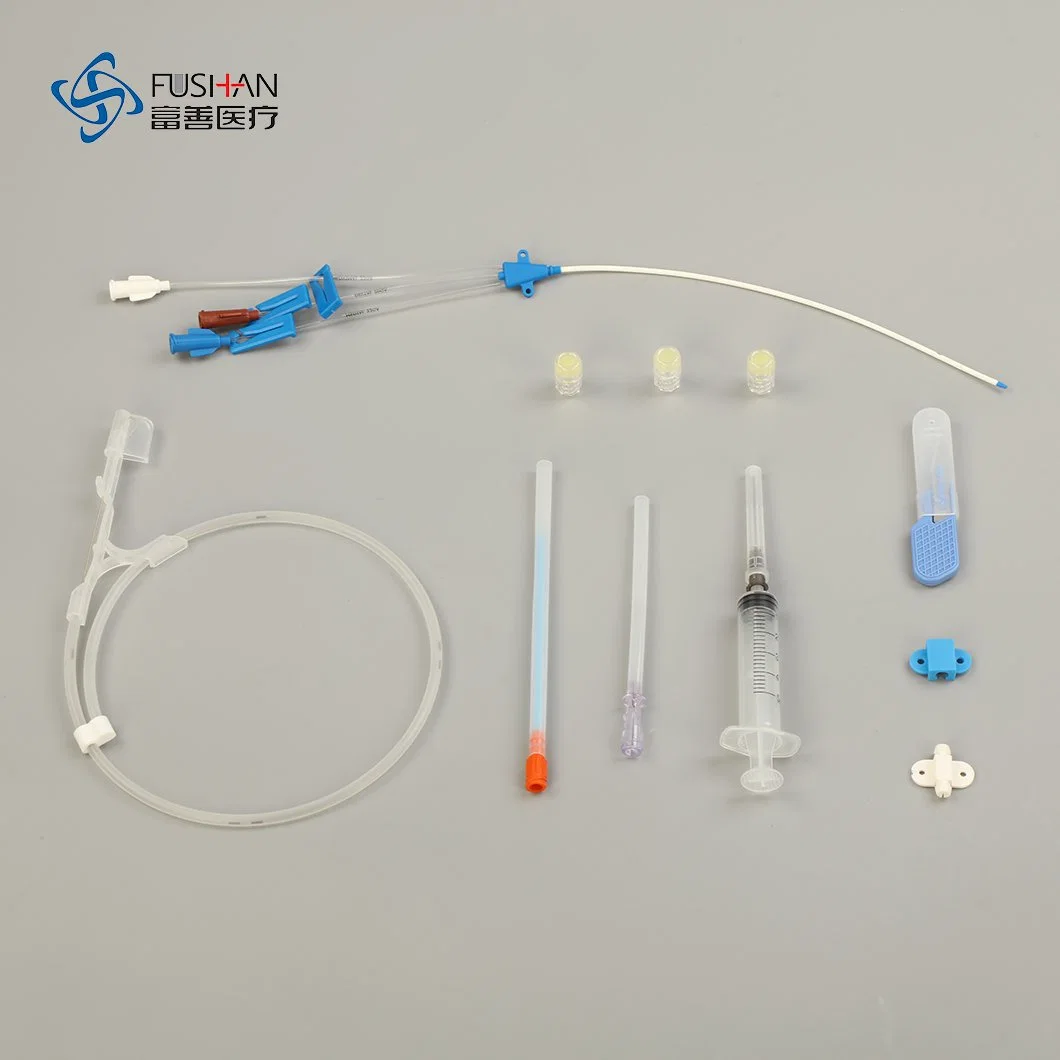 Hot vente jetables médicaux ligne veineuse centrale d'accès vasculaires Kit CVC périphériquement inséré cathéter central Cathéter d'hémodialyse Double triple lumen