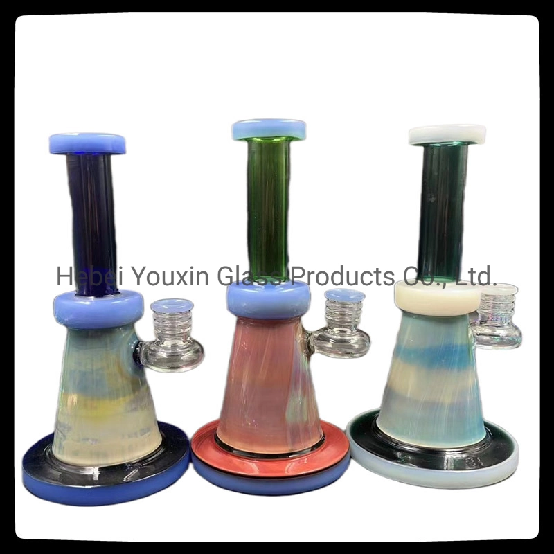 2023 New Design Electroplated Glass Beaker Smoke Water Heady Hookah Wholesale/Supplier Herb Wax Smoke Pipe Glass