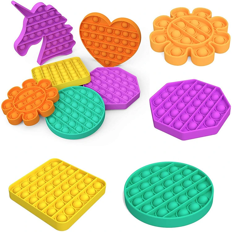 Le stress calmant Bulle d'Extrusion jeu Conseil de jeu éducatif Silicone Fidget Pop Push bulle informatique jouet sensorielle