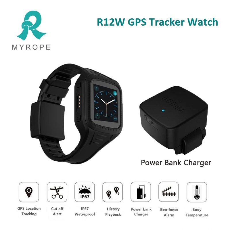 سوار ساعة ذكية بجهاز تعقب GPS للحجر الصحي الذي لا يمكن تزويره مع تطبيق الجوال ساعة GPS للمجرمين.