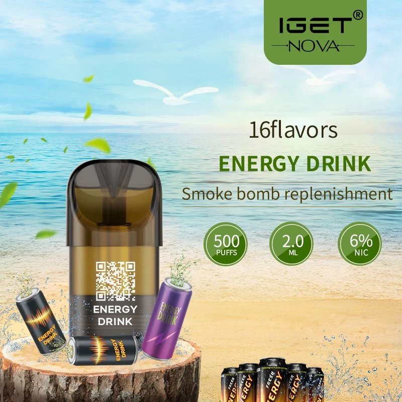 Iget Nova 500 borlas para vagens substituíveis e cigarros Vape descartáveis sabor de frutas