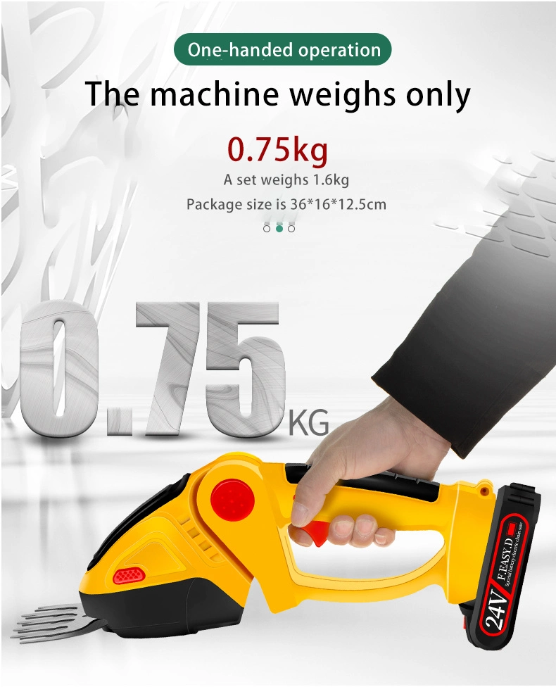 24V 36V Lithium Cutter Garden Power Tools Electric Cordless Electric Hedge Trimmer with Sk5 Steel Blade