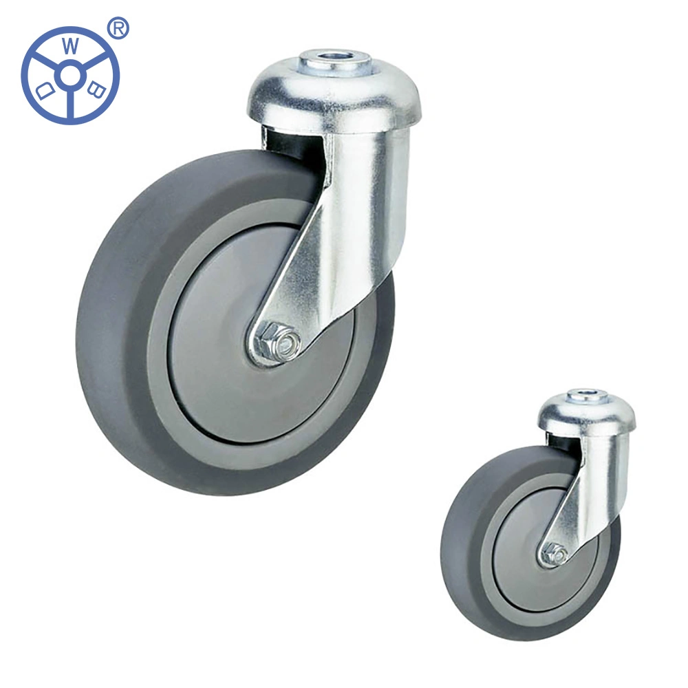 Wbd Hot Sale PU TPR 4 Inch Shopping Locking Castor Supermarket Caster Wheel