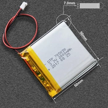 Lipo Battery3,7V 2100mAh 705050 recargable para LED