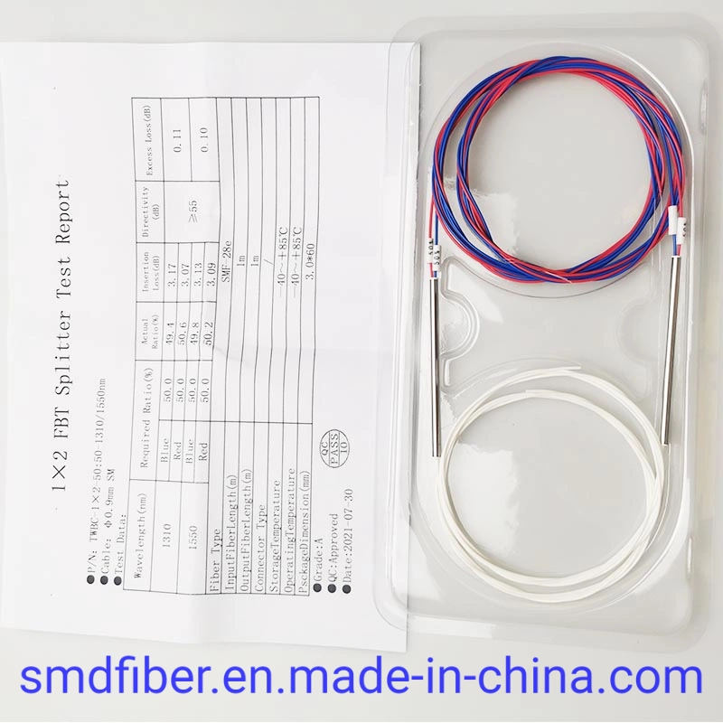 High quality/High cost performance  Single Mode 1*2 Fbt Optical Coupler