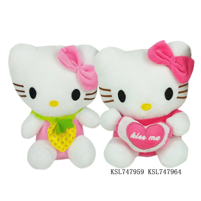 Jolie peluche de Hello Kitty pour filles, jouets mignons en peluche Kawaii Kt Cats, jouet en peluche de dessin animé mignon, décoration de maison, cadeau pour enfants.