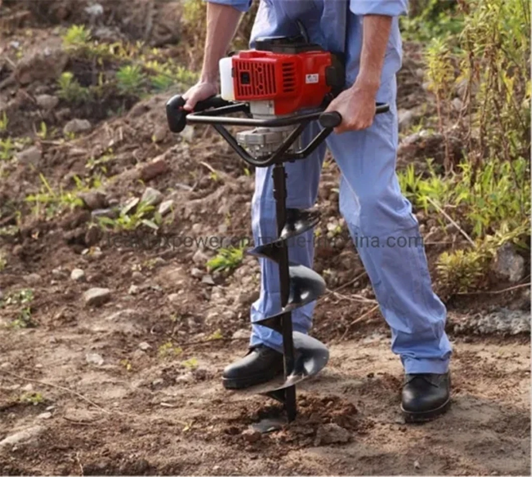 5,5HP Auger de tierra de gasolina 163cc taladro de suelo con motor de 4 tiempos TM-Ea163A