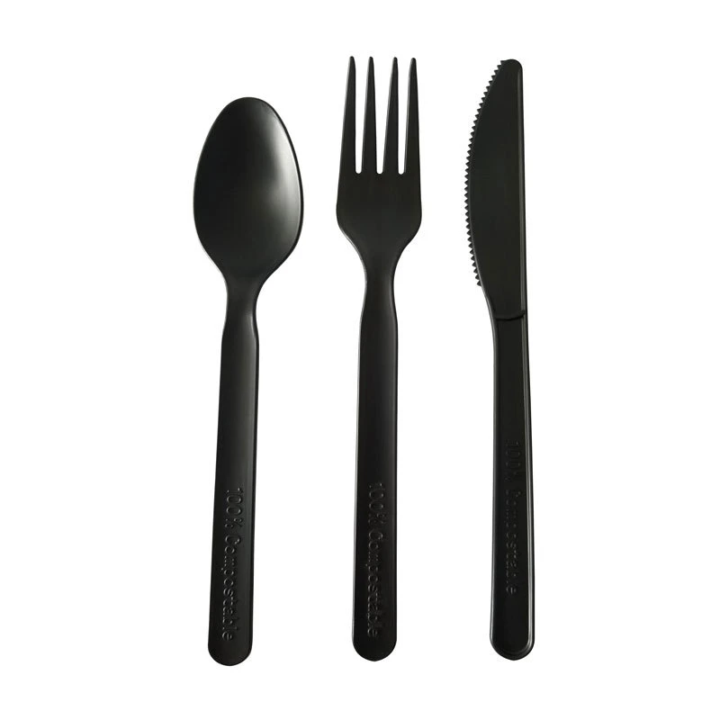 مجموعة أدوات المائدة البلاستيكية، شوكة سكين قابلة للاستخدام مرة واحدة