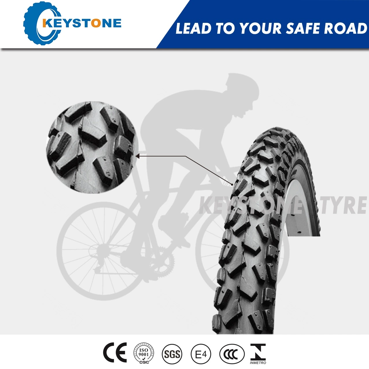 Euro Standard Bicycle Tire with Dual Compound for All Mountain 26X2.20 26X2.40