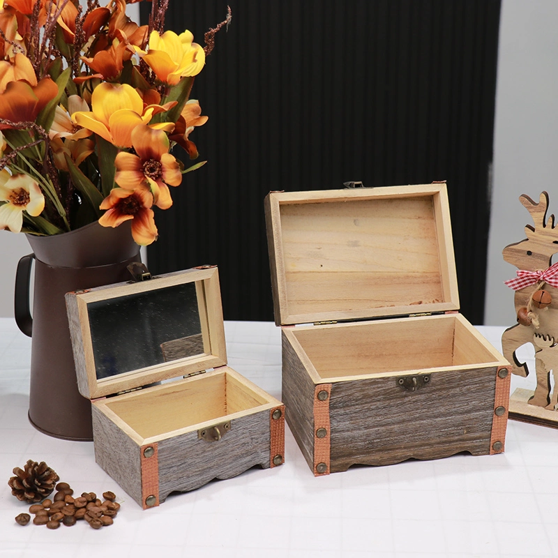 Jewelry Box European Solid Wood Jewelry Box Vintage Princess Earrings Jewelry Box Gift