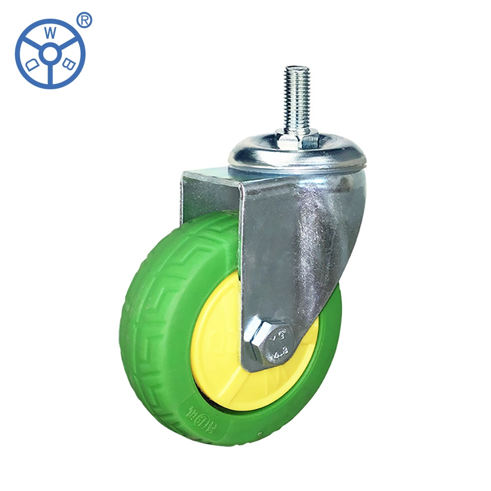 100X32 TPR Caster Wheel with Bearings for Trolleys Push Cart