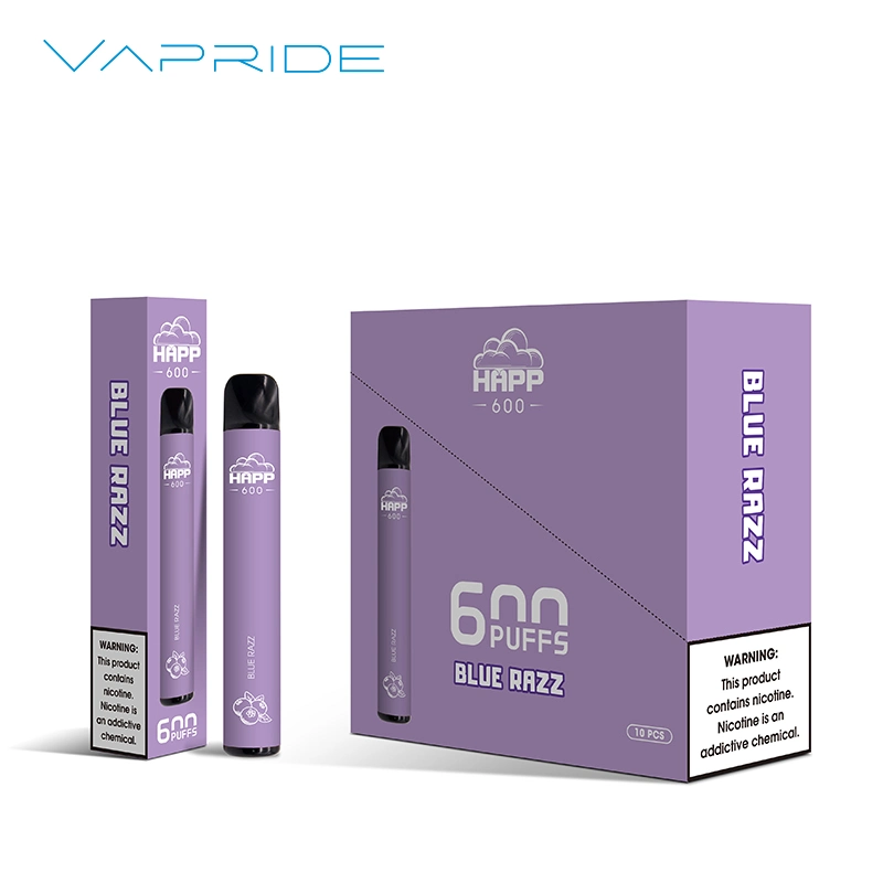 UK Happ 600 Puff Vaper 2% Cigarrillo Electronico Vape Einweg Elektronische Zigarette