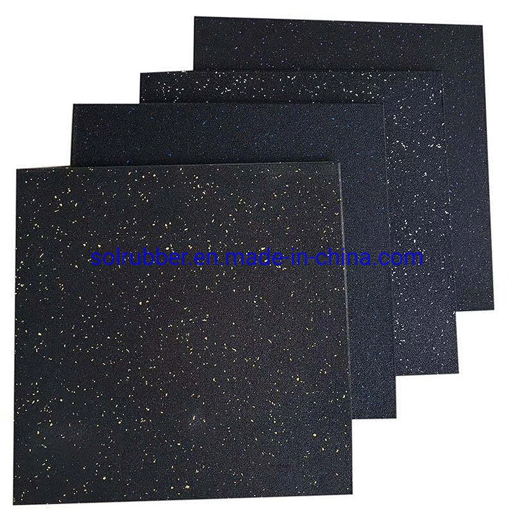 Sol Rubber 1mx1m High Quality Commercial Customized Gym Rubber Flooring Mats