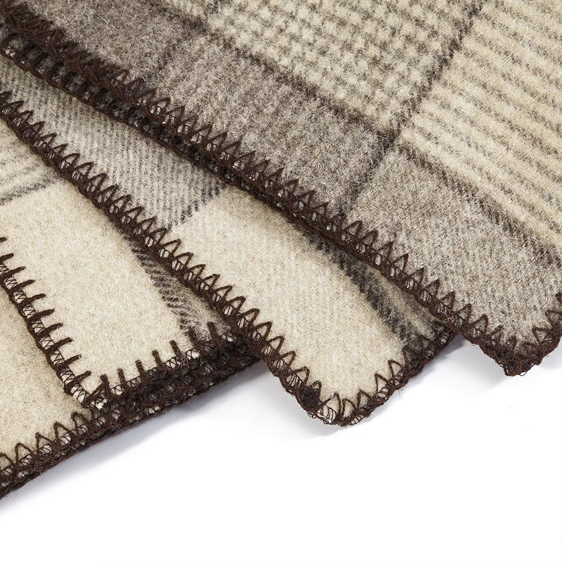 100% de la manta de lana merino conjunto de ropa de cama de lanzar una manta telas escocesas Home Textile