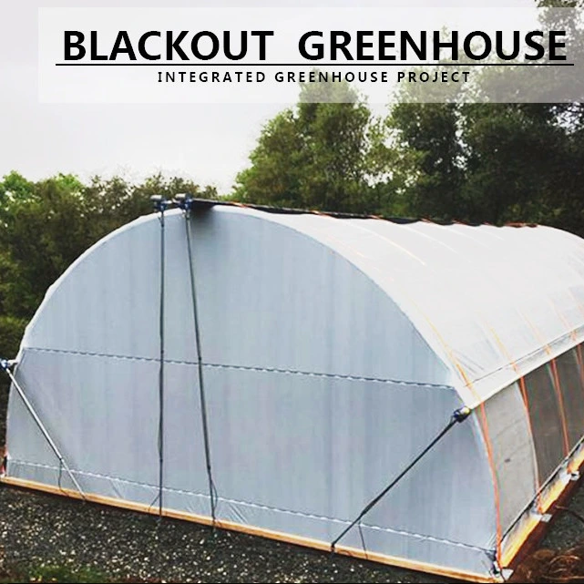 Agriculture Best Selling Small Tunnel Exterior Light Deprivation Green House Blackout Greenhouses with Cooling Pad and Exhaust Fans for Economical Crops Growing