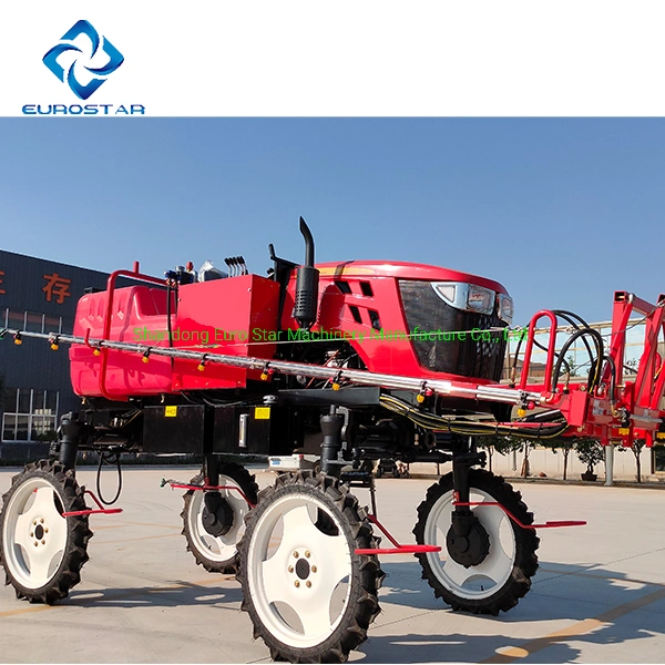 700L 1000L Landwirtschaftliche selbstfahrende Sprayer Highland Gap Spray Traktor Montiert Gezogen Bauernhof Bean Field Power Landwirtschafts Rad Pestizid Landwirtschaft Auslegerspritze