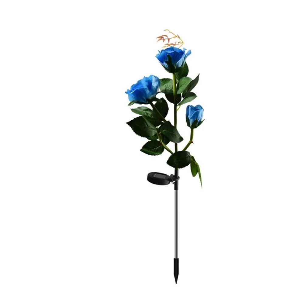 Waterproof LED Solar Rose Stake Light Outdoor Flower Stake Light Patio Pathway Garden Decor Wyz19672