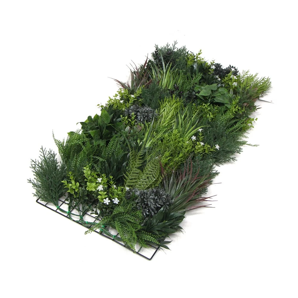 Customized Fireproof High Simulation Artificial Vertical Garden Green Plant Wall for Office Home Deocration DIY