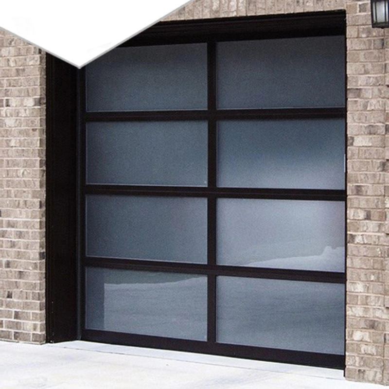 Aluminum Glass Panel Garage Door / Automatic Used Commercial Garage Doors 16X8