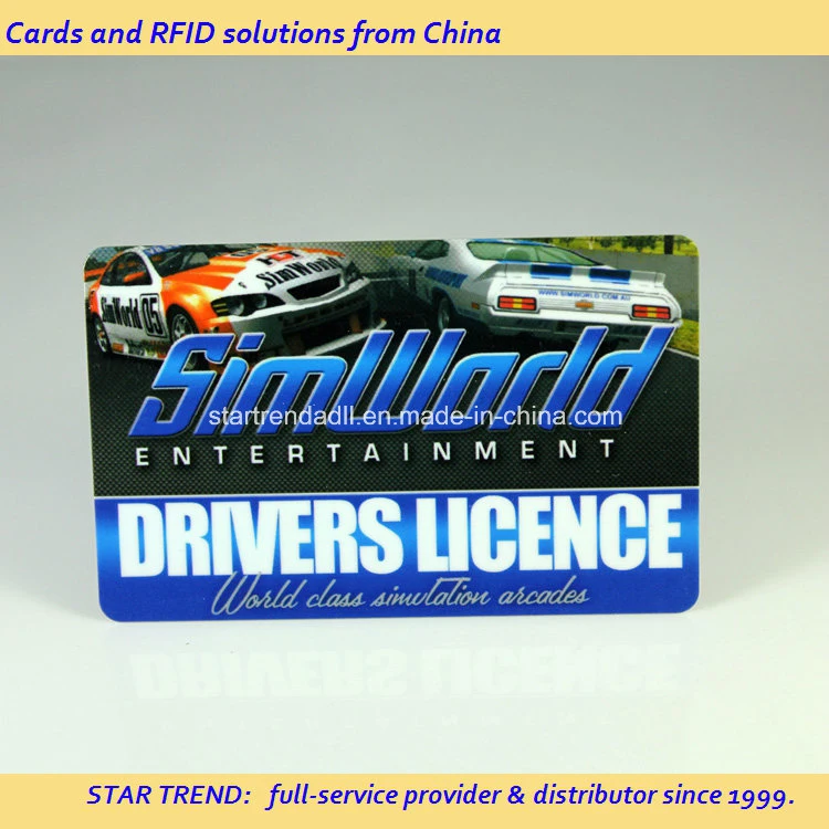 Magnetstreifenkarte mit Barcode aus PVC als Führerschein