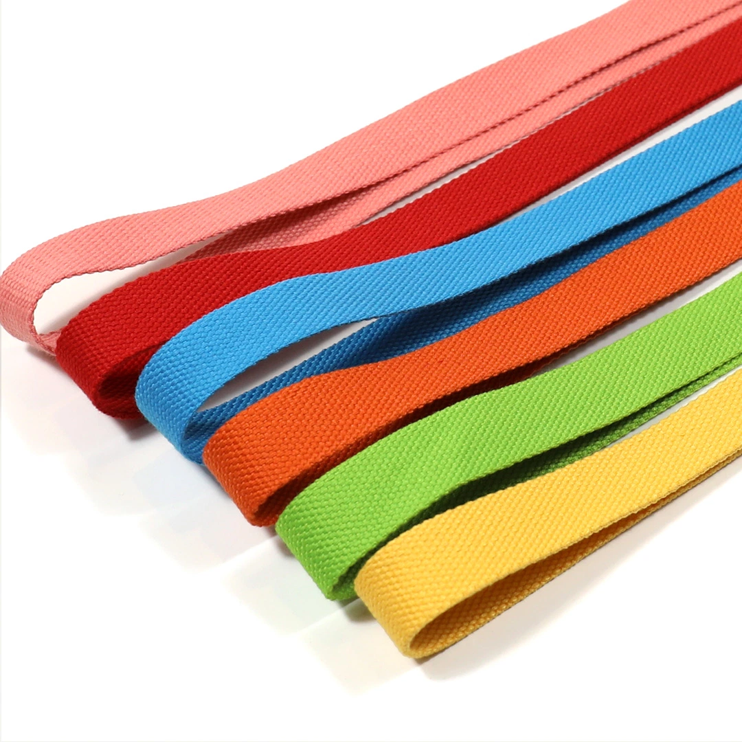 Manufacturer Thickened Colorful Polyester Straps Stocks Bags Belt Clothes Tape Cotton Webbing