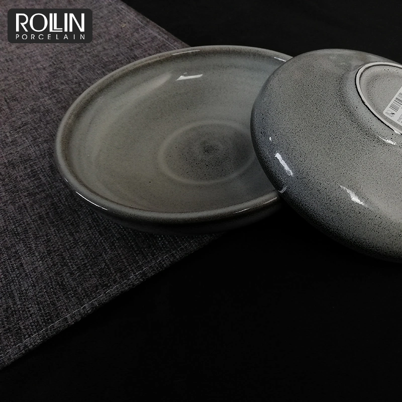 Новый дизайн в европейском стиле Rollin фарфора серого цвета чаши для отелей и ресторанов