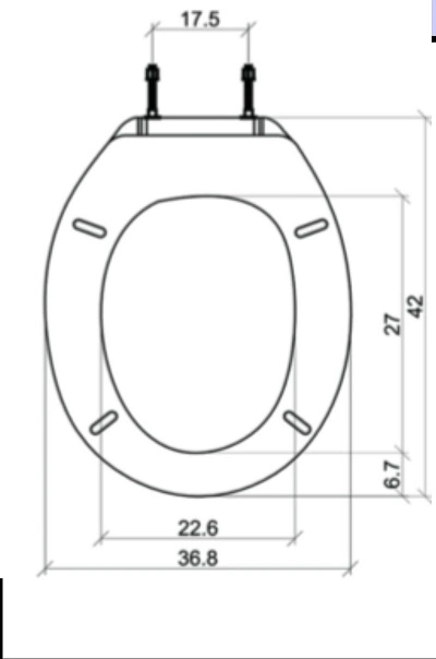 Duroplast und UF WC Sitz für alten Mann