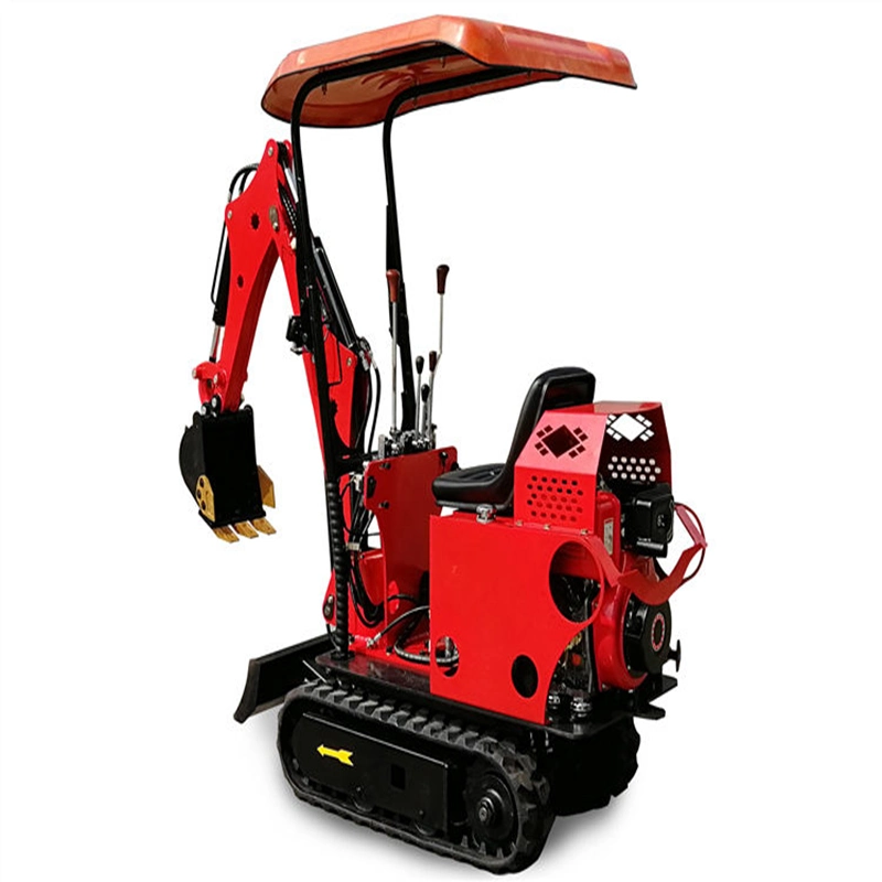 Garden Tools 0.8ton/1ton Mini Farm Excavator Micro Tracked Excavators with Accessories