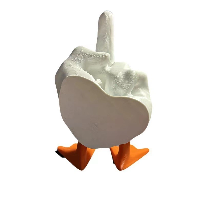 Engraçado Garden decoração estátuas Figurines resina dedo médio Duck você Figura