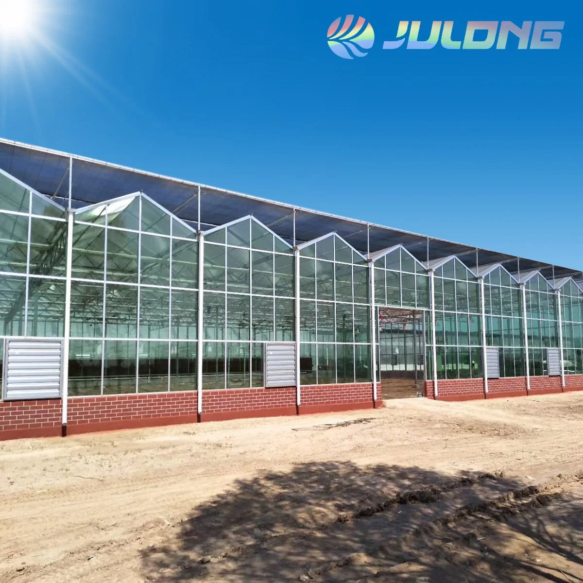 Agriculture/Commerce Multi Span Venlo Glass Greenhouse for Vegetable/Flower/Fruit with Hydroponics System/Irrigation System