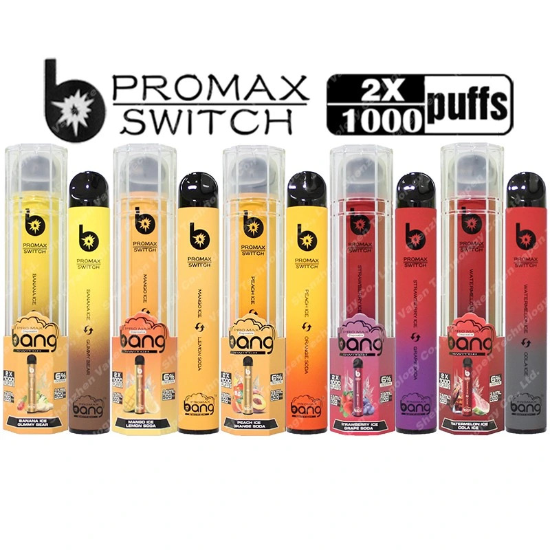 2in1 Vaporizer Bang PRO Max Promax Switch 2 in 1 Flavors Double Pods 1000+1000 Puffs Bang E CIGS Vapor