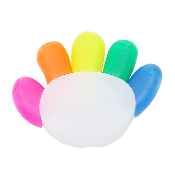 Hand Shaped 5 Color Highlighter Marker Pen for Promotion Gift