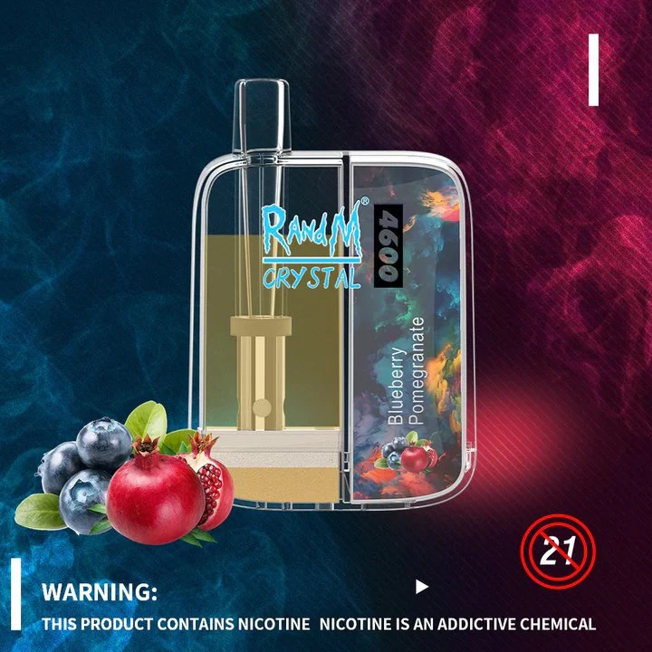 2023 جديد أنيق مربع التصميم كريستال 4600 أطواق Vape Disposable 12 حوضًا من نوع Vape Pod قابلة لإعادة الشحن من نوع Cigarette