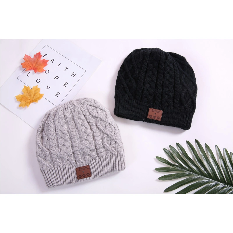 RM2 Wireless Bluetooth Beanie Hat tejer la tapa de invierno de auriculares estéreo incorporado