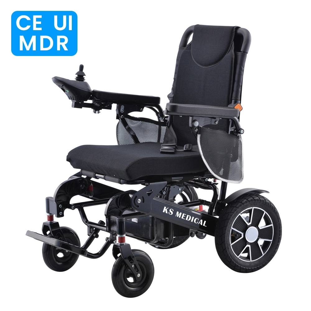 Ksm-606 Ultralight Aluminum Motorized Folding Power Cheap Electric Wheelchair with Mdr