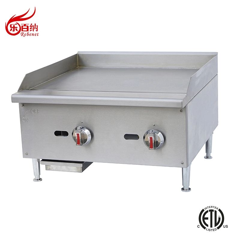 ETL Approved Catering Equipment Commercial 24" Table Flat Top Gas Burger Grill Griddle for Hotel Restaurant (EGG24ST)