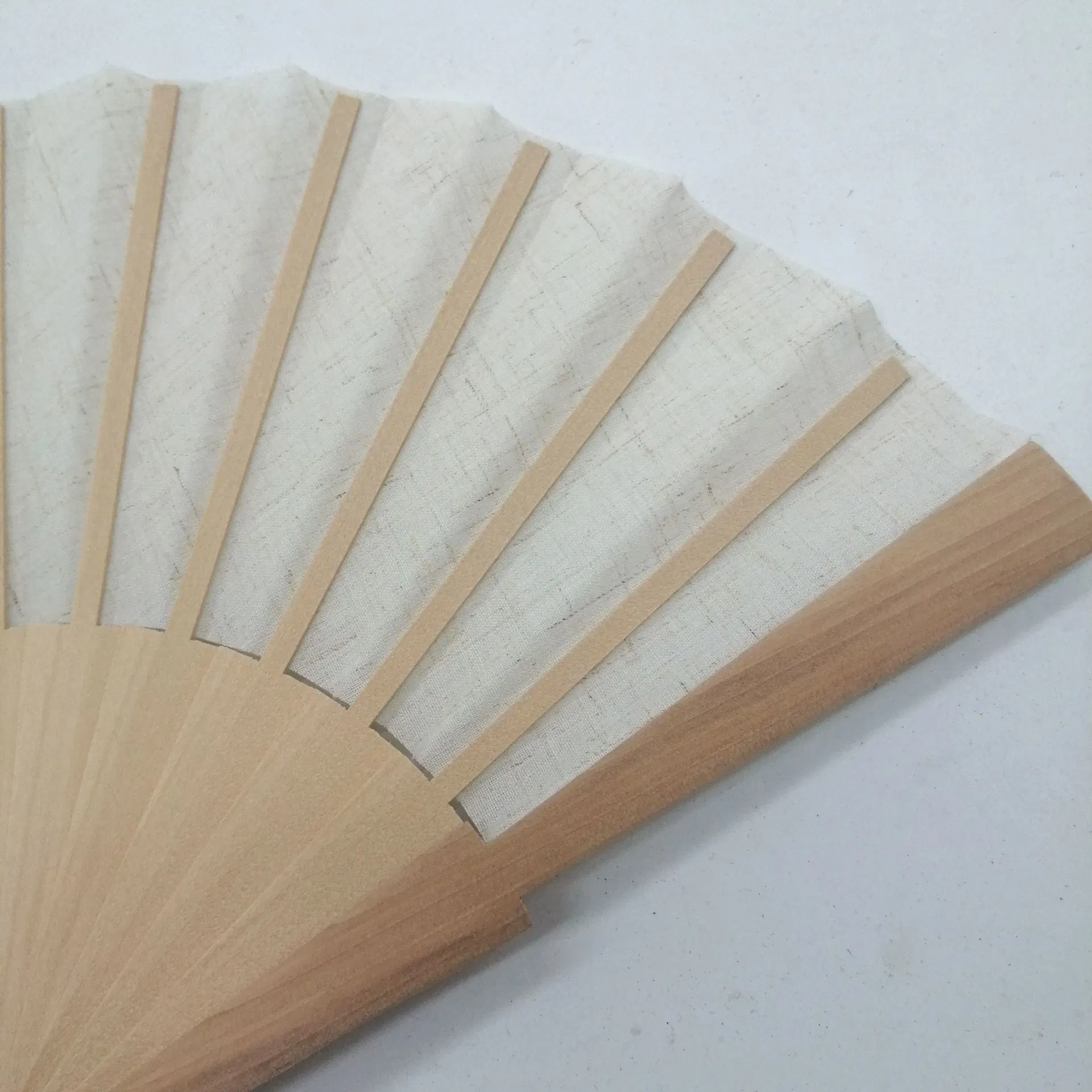 Custom Printing Fabric Foldable Hand Held Fan Bamboo and Wooden Fan