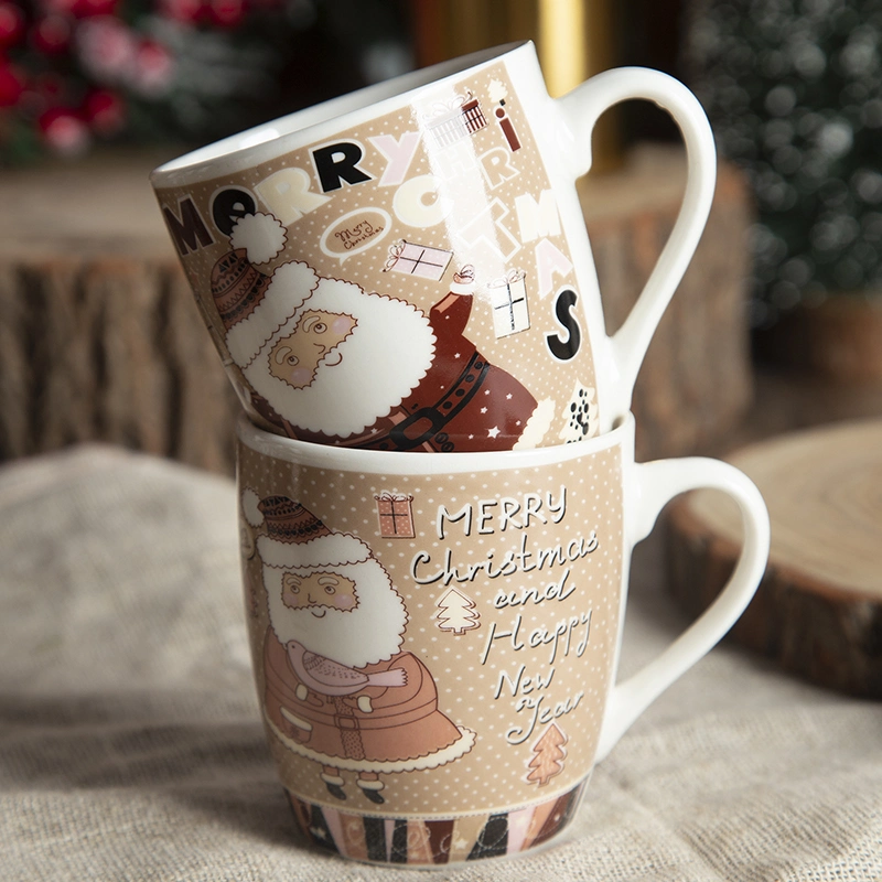 Caneca de café quente da promoção de Natal Nova Bone China para Presente