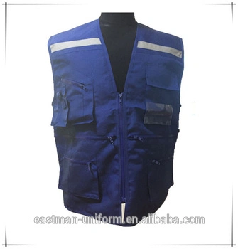 100% Polyetser Poplin Chaleco de seguridad