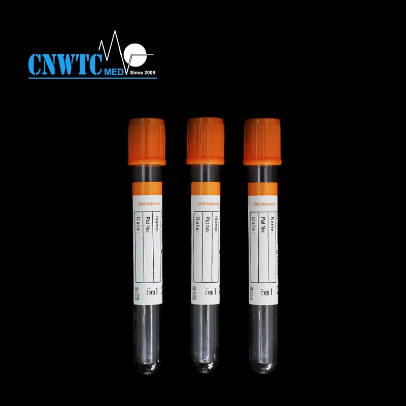 Medical Disposables Clot Tube Quick Serum Tube Orange Cap