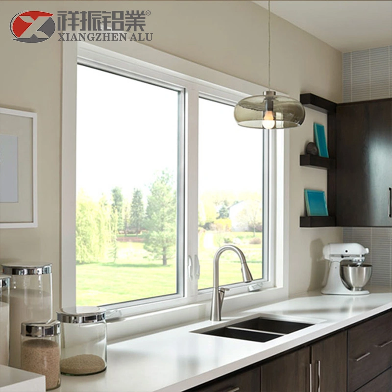 Xiangzhen aluminun Umweltschutz laminiertes Glas Schalldämmung Alle Arten von Farbe Dreifach Glas Schiebe Aluminium / Aluminium Fenster