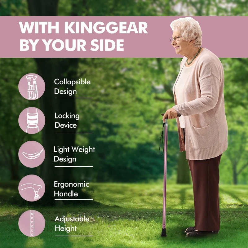 KiingGEAR Деревянная ручка Walking Cane складной регулируемый шагающие Canes