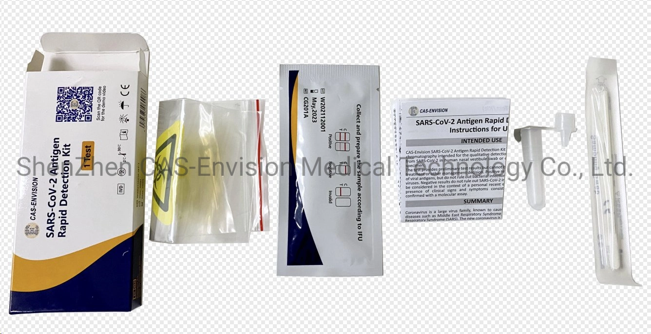 Certificación CE &amp; Bfarm Pei pruebas rápidas de diagnóstico de IVD Kit de prueba de casete precio barato de la Saliva hisopo Nasal Kit de prueba del antígeno del fabricante de China